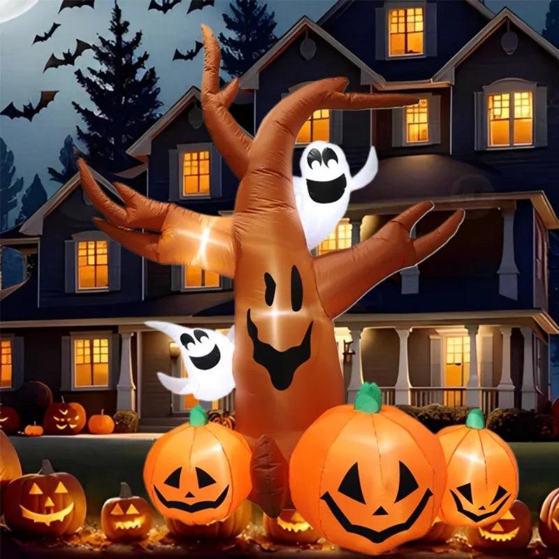 Inflatable Halloween Decoration Pumpkin Tree Outdoor Fall 2025 - Tophatter Daily Deals