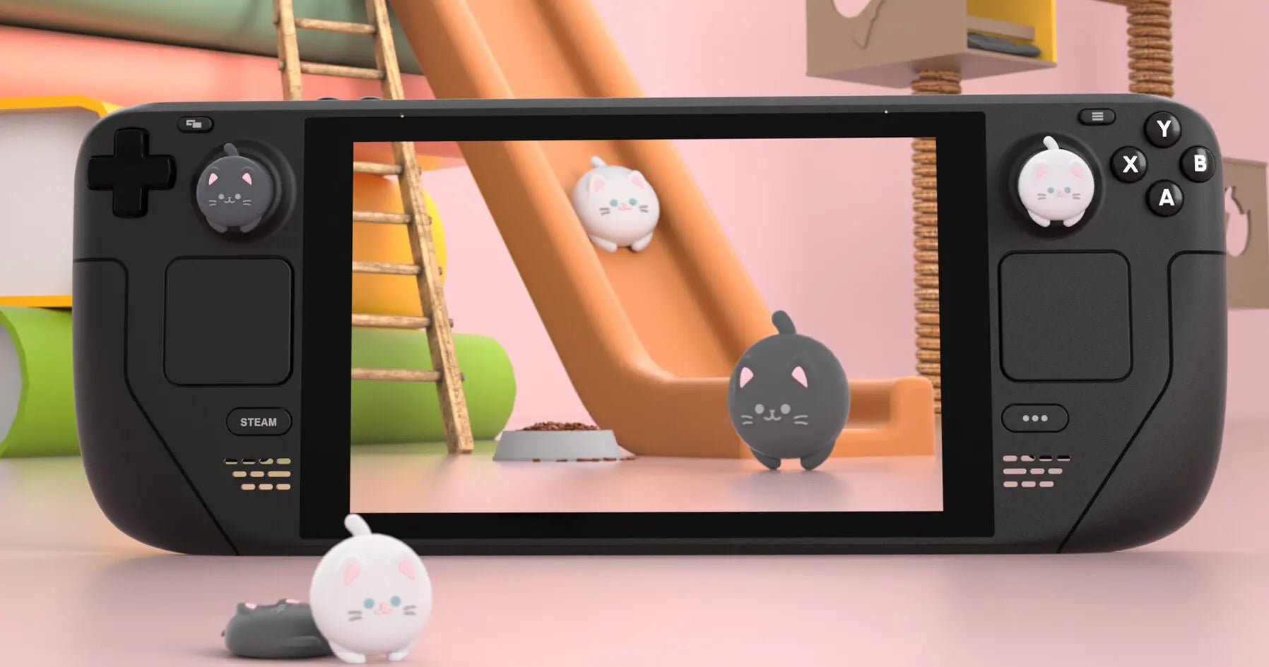 Thumb Grip Caps Cat Joystick Covers Steam Deck PS Portal - Tophatter Daily Deals