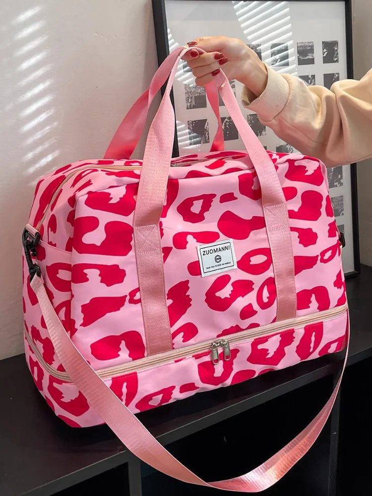 Women's Carry-On Travel Bag (Pink) Luggage & Bags > Duffel Bags > Gym Duffel Bags - Tophatter Daily Deals