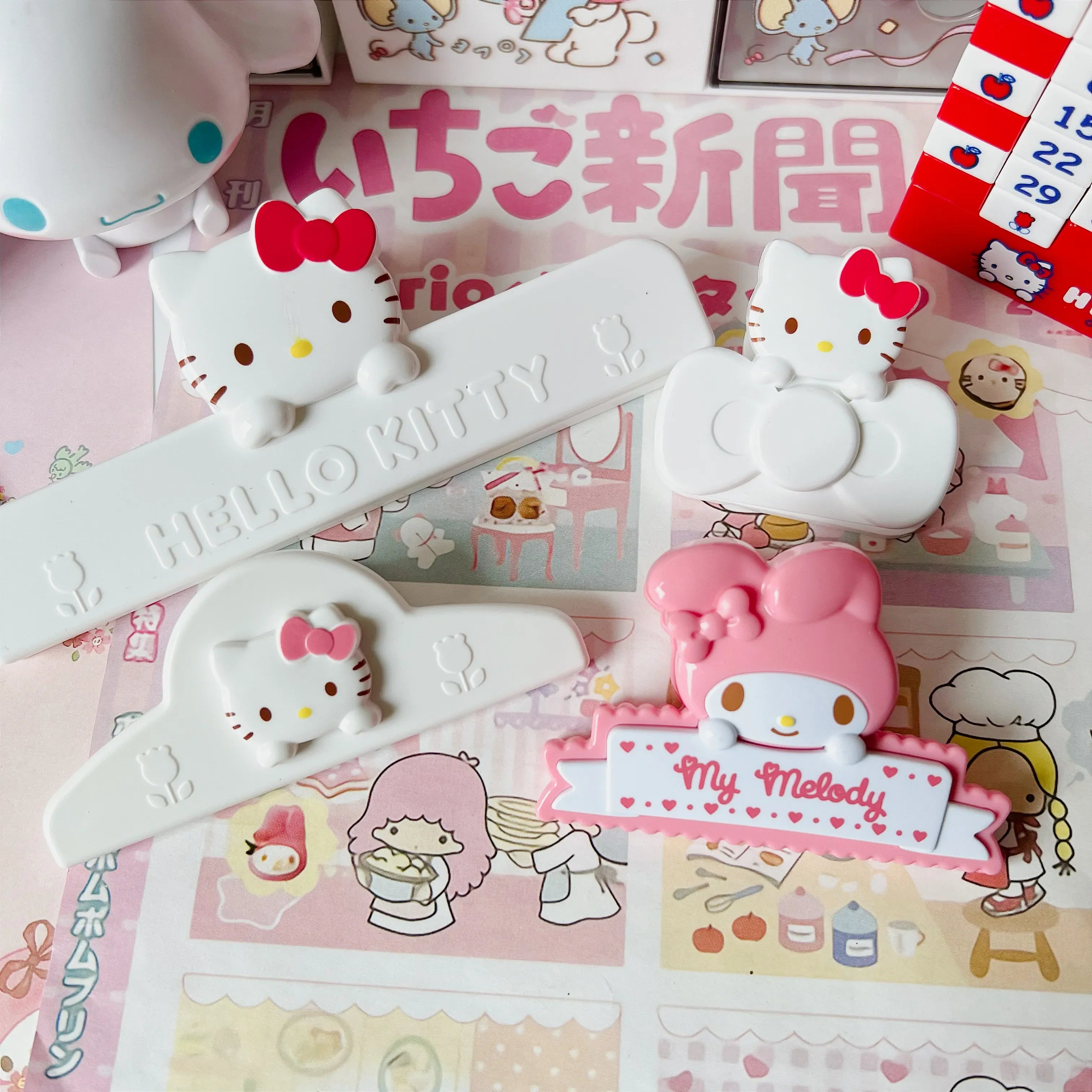 My Melody Magnetic Clip Refrigerator Magnet Pink Animals - Tophatter Daily Deals