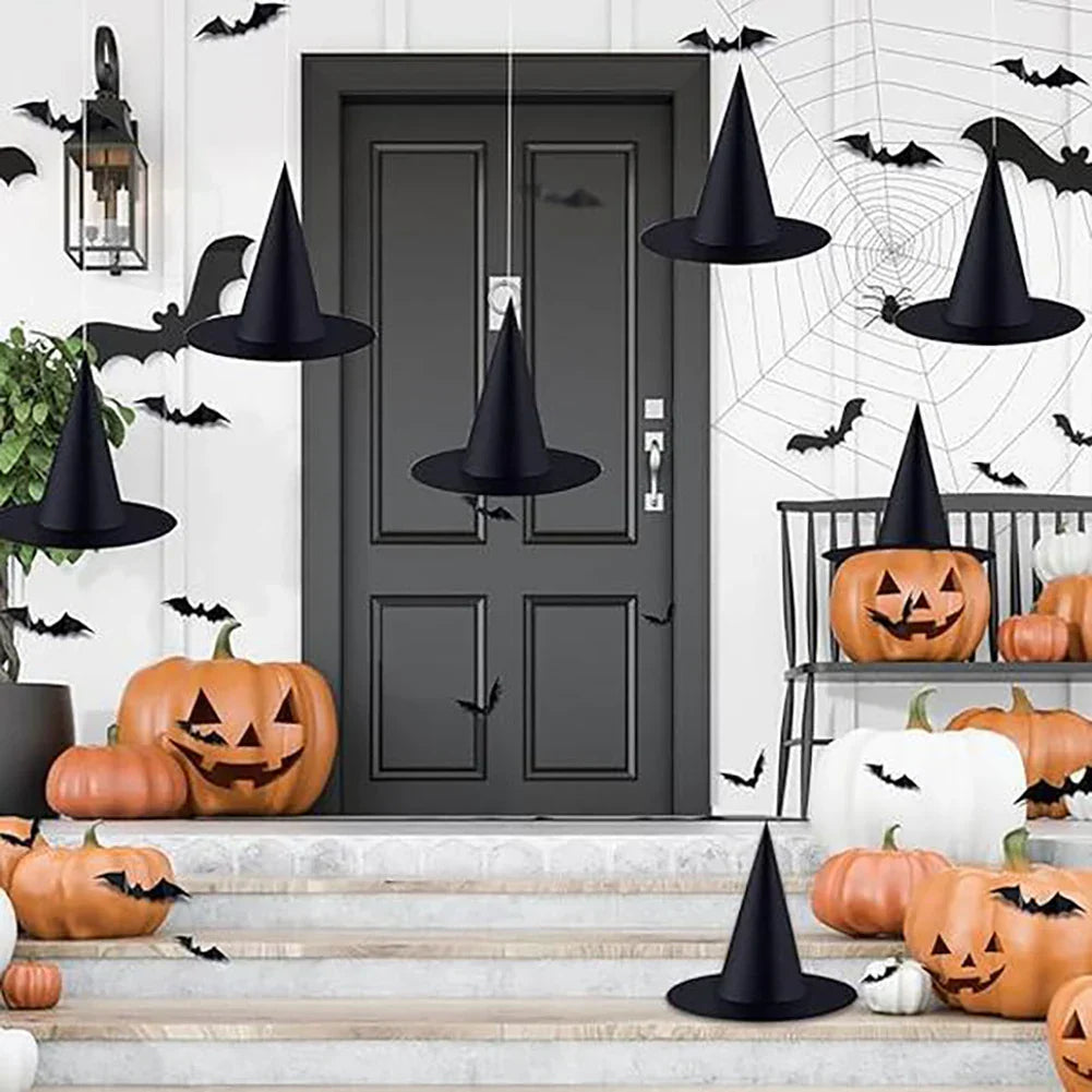 Witch Hats Hanging Decor Halloween Props Indoor Outdoor - Tophatter Daily Deals