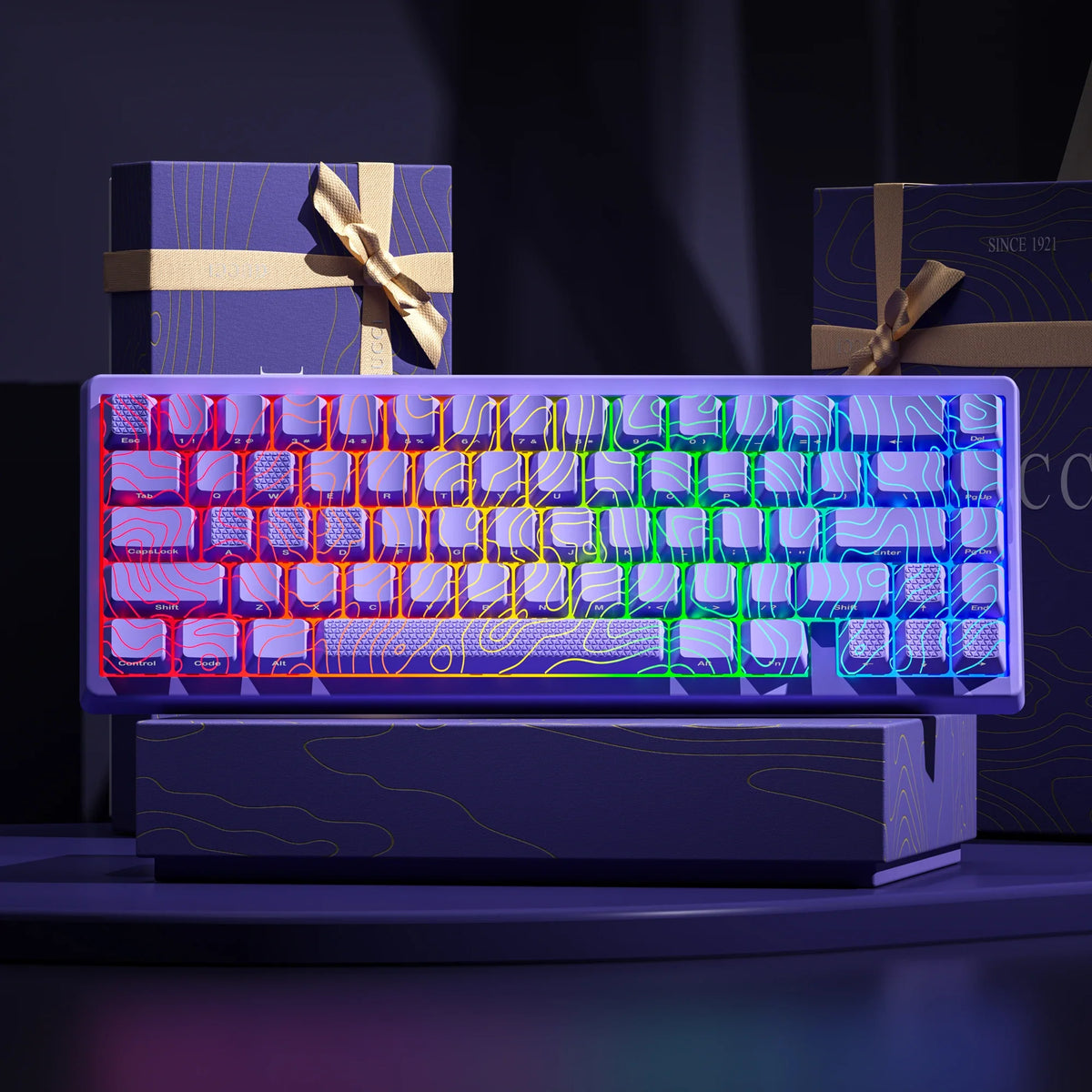 Mechanical Keyboard M67 67 Key Gasket Hot Swappable RGB - Tophatter Daily Deals