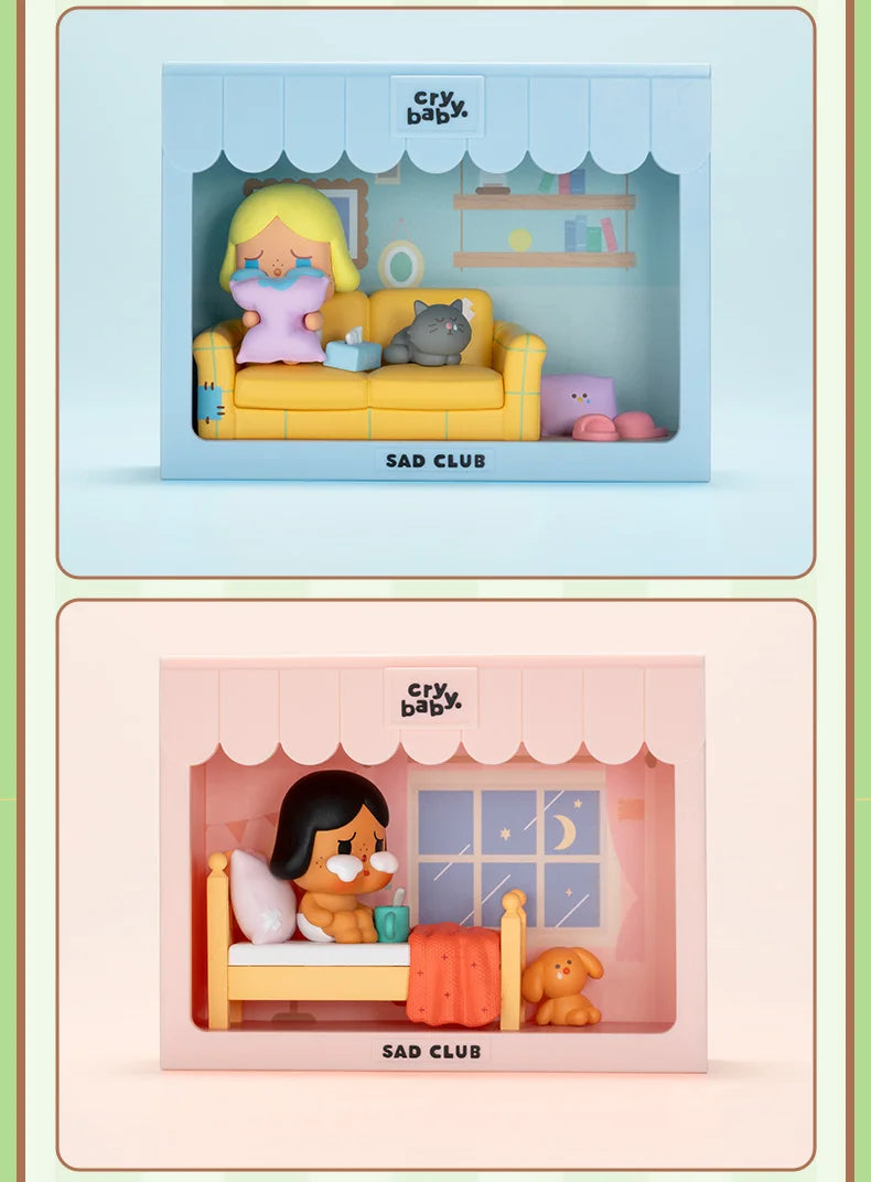 Genuine Pop Mart Crybaby Sad Club Series Figurine Scene Sets by Molly Flowers - Tophatter Daily Deals