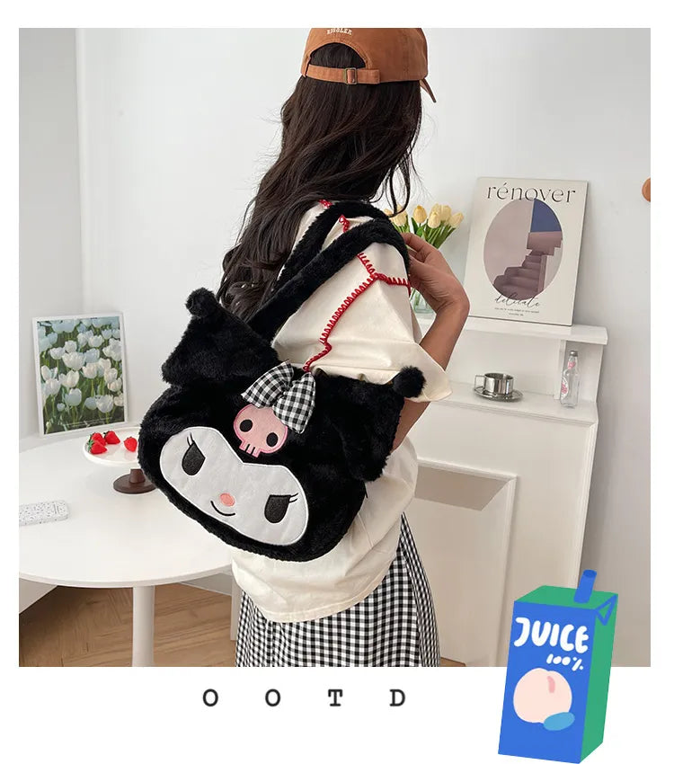 Sanrio Plush Cinnamoroll My Melody Kuromi Tote Shoulder Bag Anime - Tophatter Daily Deals