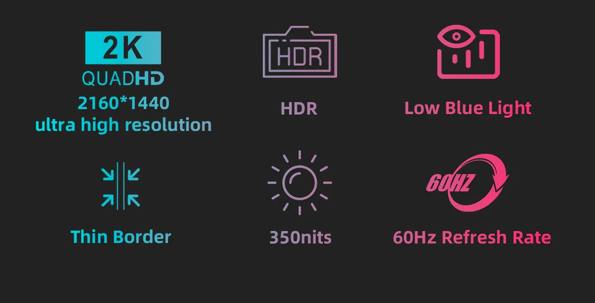 2K 14 Inch Portable Monitor 60Hz HDR Lightweight Travel - Tophatter Daily Deals