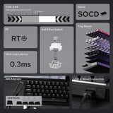 Mechanical 60 Percent Hot Swap Keyboard Aluminum RGB Hall - Tophatter Daily Deals