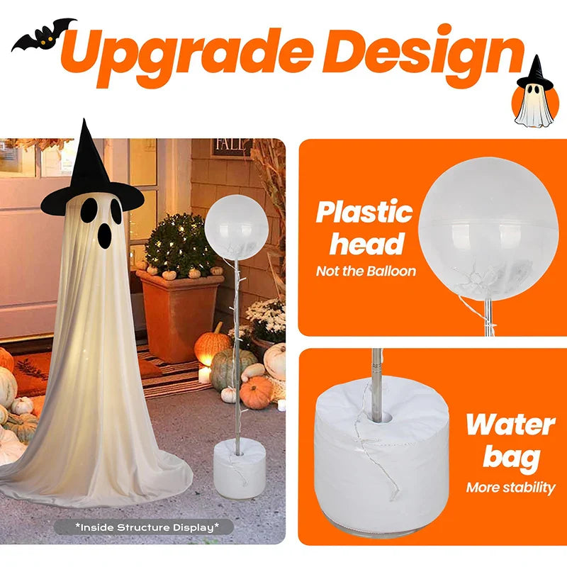 Glowing Ghost Yard Decor Halloween 2025 Outdoor Light - Tophatter Daily Deals