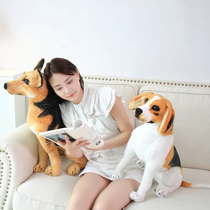 Realistic Puppy Dog Plush Animals - Tophatter Daily Deals