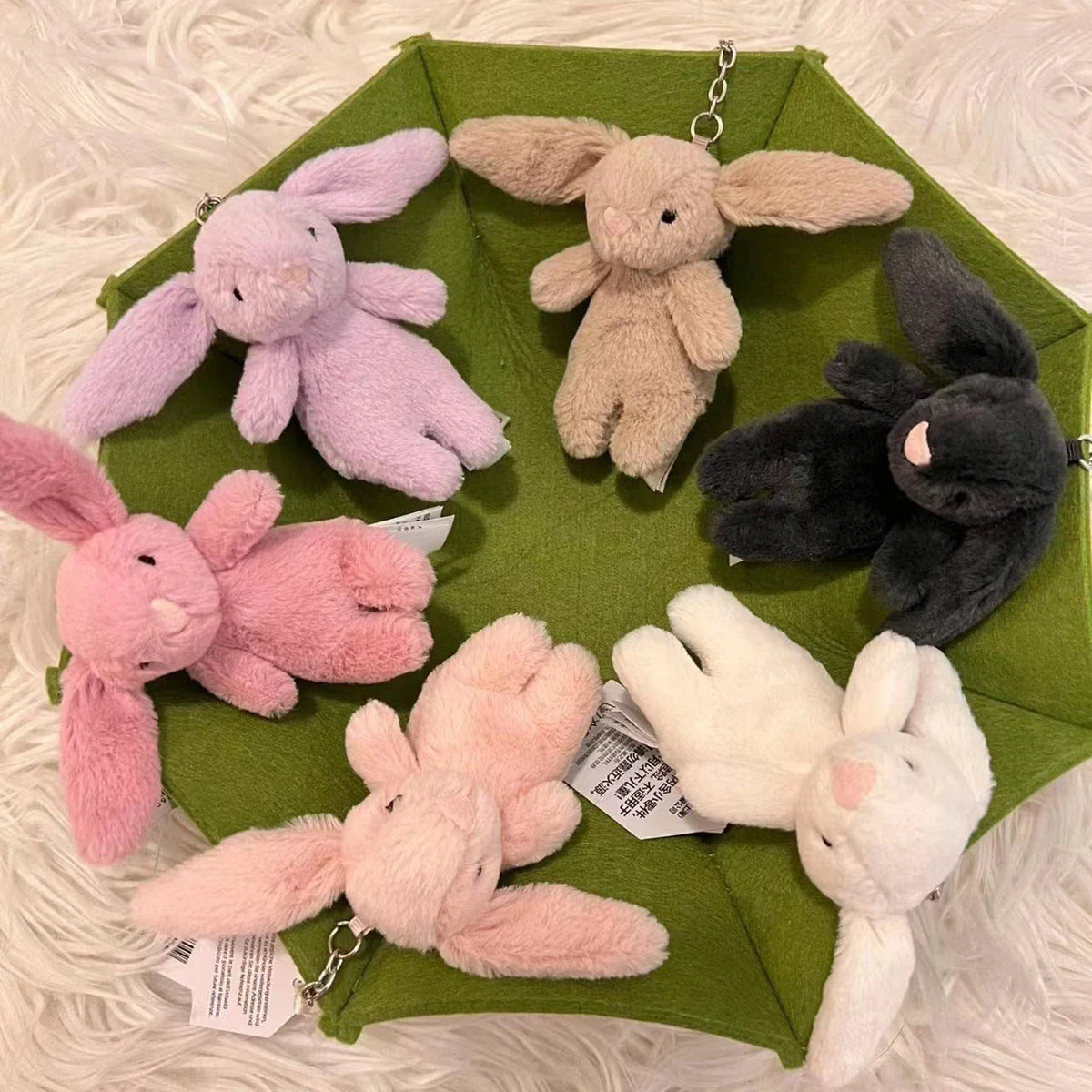 Rabbit Plush Keychain Cute Bunny Bag Charm Soft Gift - Tophatter Daily Deals