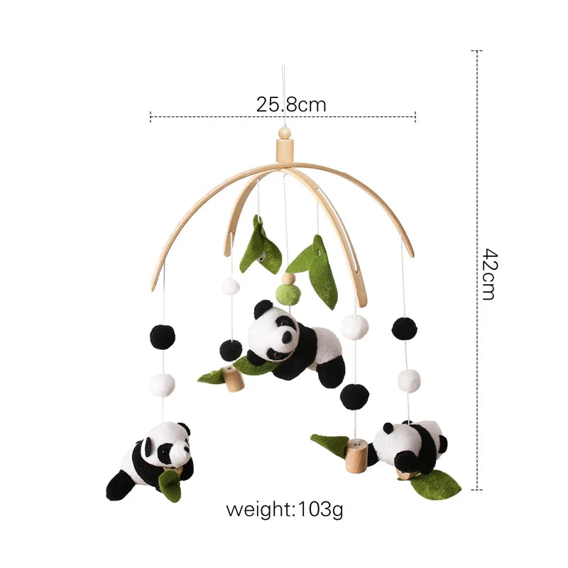 Wooden Rabbit Crib Mobile Newborn Sensory Toys Soft bed bell 23 - Tophatter Daily Deals