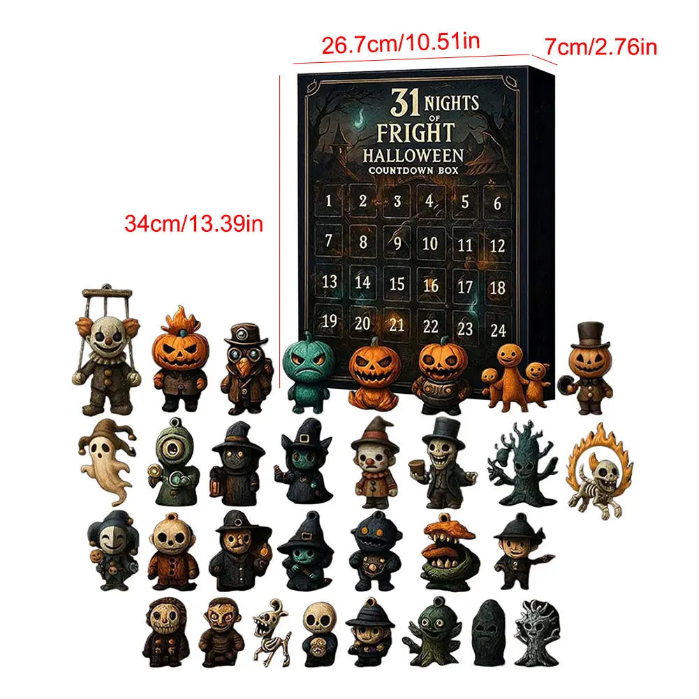 Halloween Advent Calendar 31 Days Collectible Figurines 2025 Style C - Tophatter Daily Deals