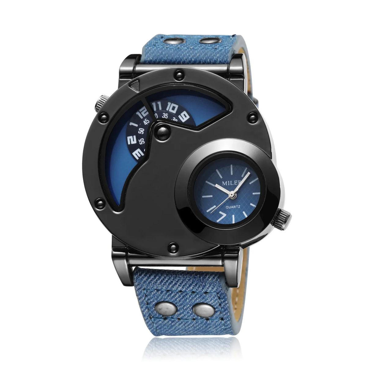 Quartz Sport Watch With Fabric Strap Irregular Alloy Case - Tophatter Daily Deals