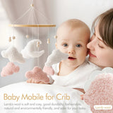 Wooden Crib Mobile Felt Bear Musical Newborn Sensory Toys - Tophatter Daily Deals