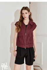 Lightweight Women's Sleeveless Jacket - Linen Cotton, Spring - Tophatter Daily Deals