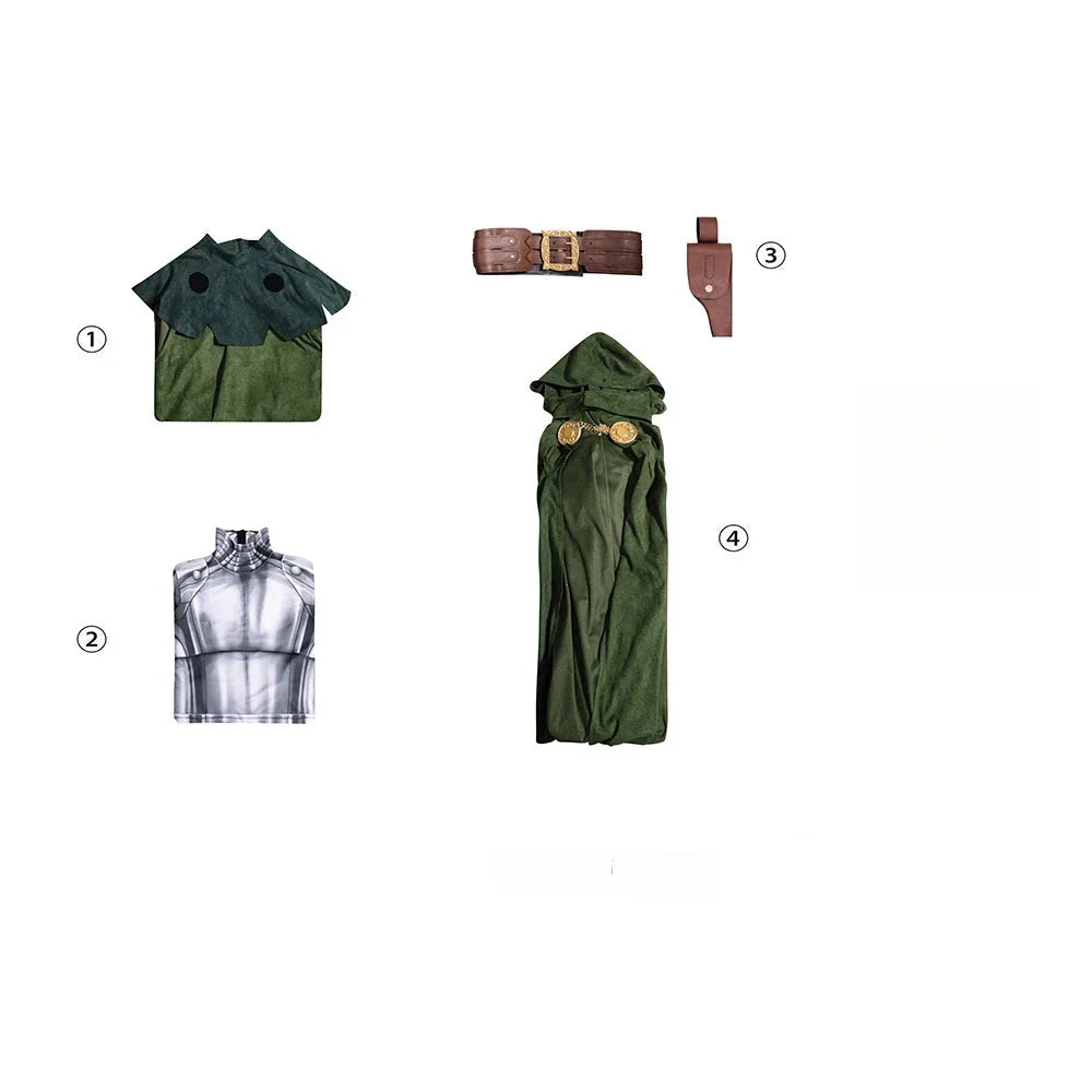 Doctor Doom Cosplay Costume Set Cloak Mask Halloween 2025 3XL - Tophatter Daily Deals