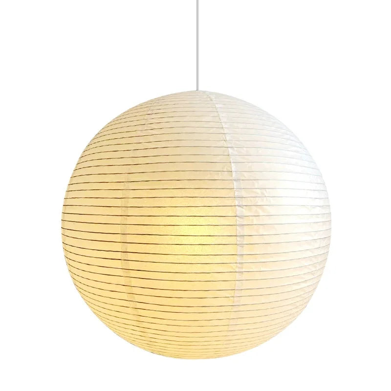 Japandi Wabi Sabi Round Pendant Light E27 LED Hanging Cozy Lamp - Tophatter Daily Deals