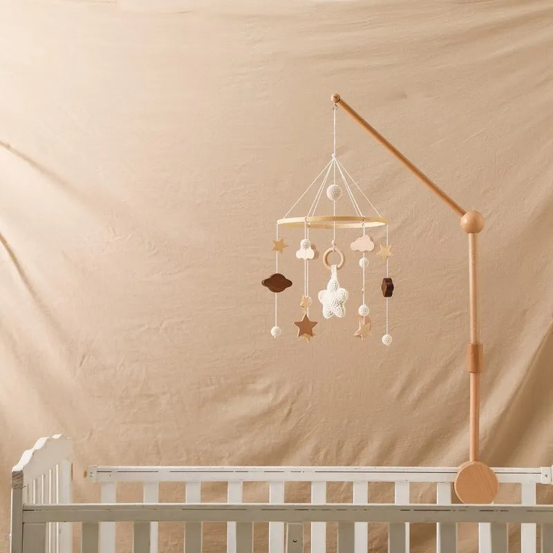 Baby Crib Mobile Wooden Musical Newborn Sensory Toys - Tophatter Daily Deals