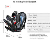 Travel Backpack Breathable Back Pad Black Backpacks - Tophatter Daily Deals