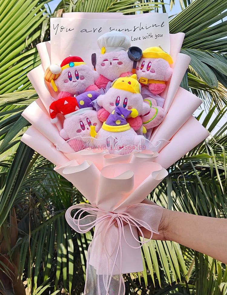 Kawaii Pink Graduation Kirby Plush Bouquet Anime - Tophatter Daily Deals