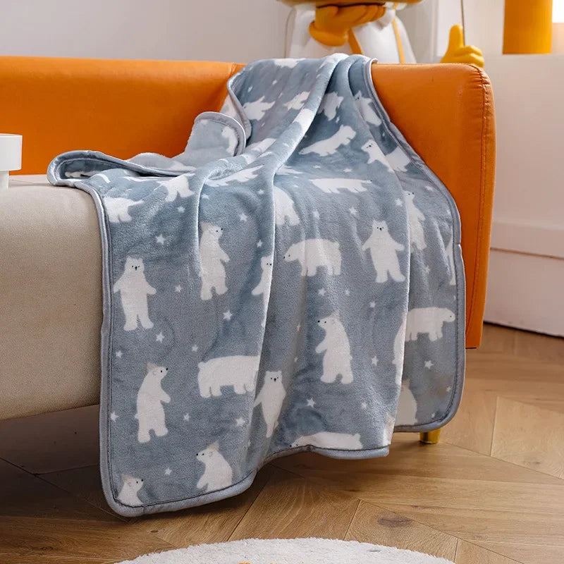 Miffy Throw Blanket Fleece Mid Grey Animals - Tophatter Daily Deals