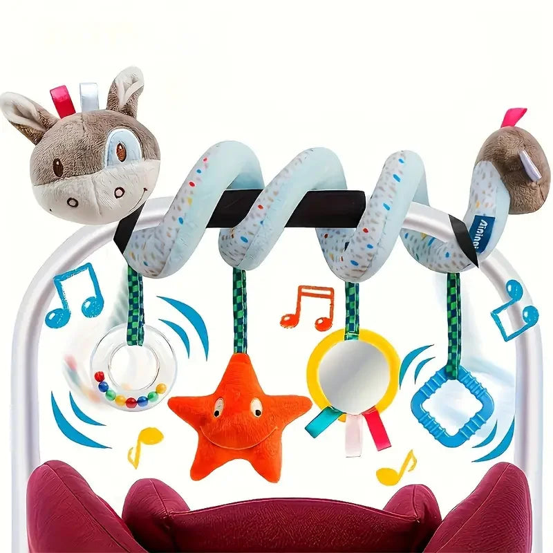 Spiral Plush Stroller Toy Portable Newborn Sensory Toys Donkey - Tophatter Daily Deals