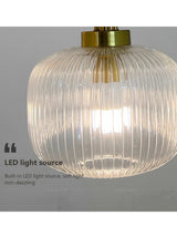 Japandi Glass Pendant Light Japanese Nordic Hanging Lamp Warm - Tophatter Daily Deals