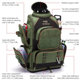 NNEOBATackle Backpack with Rain Cover Rod Holders Army Green Backpacks - Tophatter Daily Deals