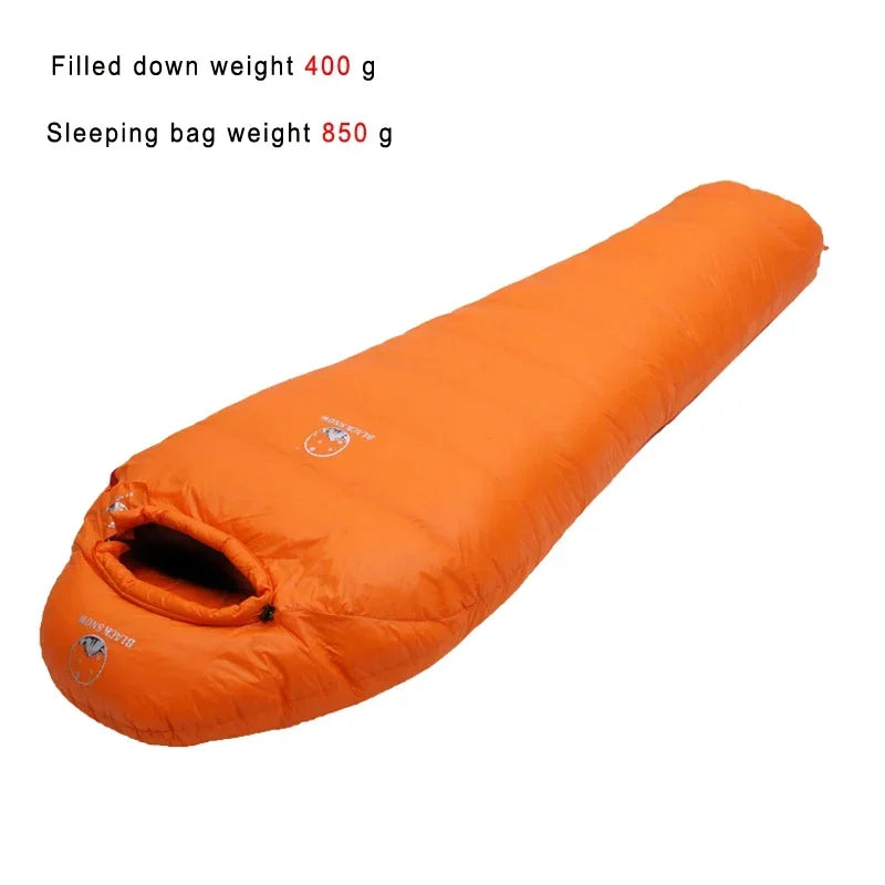 Goose Down Mummy Sleeping Bag Orange Sleeping Bags - Tophatter Daily Deals