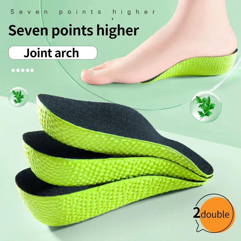 Height Increase Memory Foam Insoles With Arch Support Plantar Fascia Insole - Tophatter Daily Deals