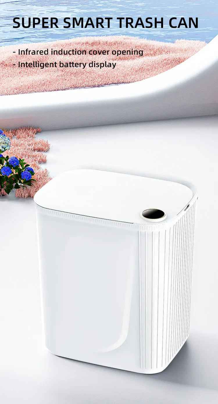 Smart Sensor Trash Can 20L Type C Rechargeable Bathroom - Tophatter Daily Deals