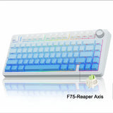 AULA F75 Compact 75 Percent Mechanical Gaming Keyboard RGB Cloud Blue - Tophatter Daily Deals