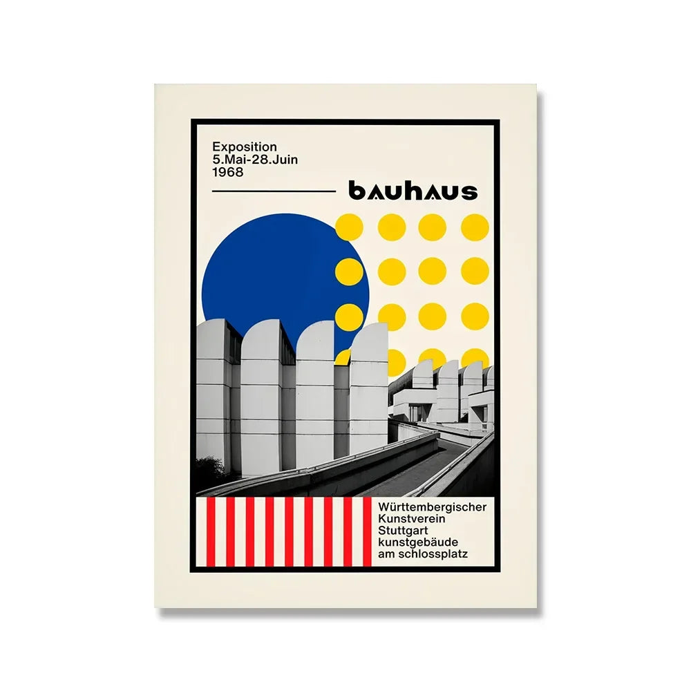 Bauhaus Canvas Wall Art Print Pink Quote Modern Nordic 12 - Tophatter Daily Deals