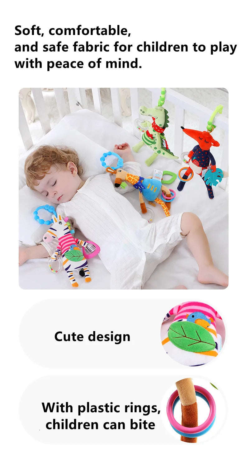 Giraffe Spiral Crib Toy Newborn Sensory Toys Rattle - Tophatter Daily Deals