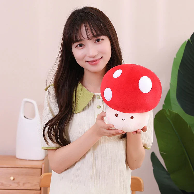Mushroom Plush Toy Shiitake Mushroom Super Mario Level Up Food - Tophatter Daily Deals