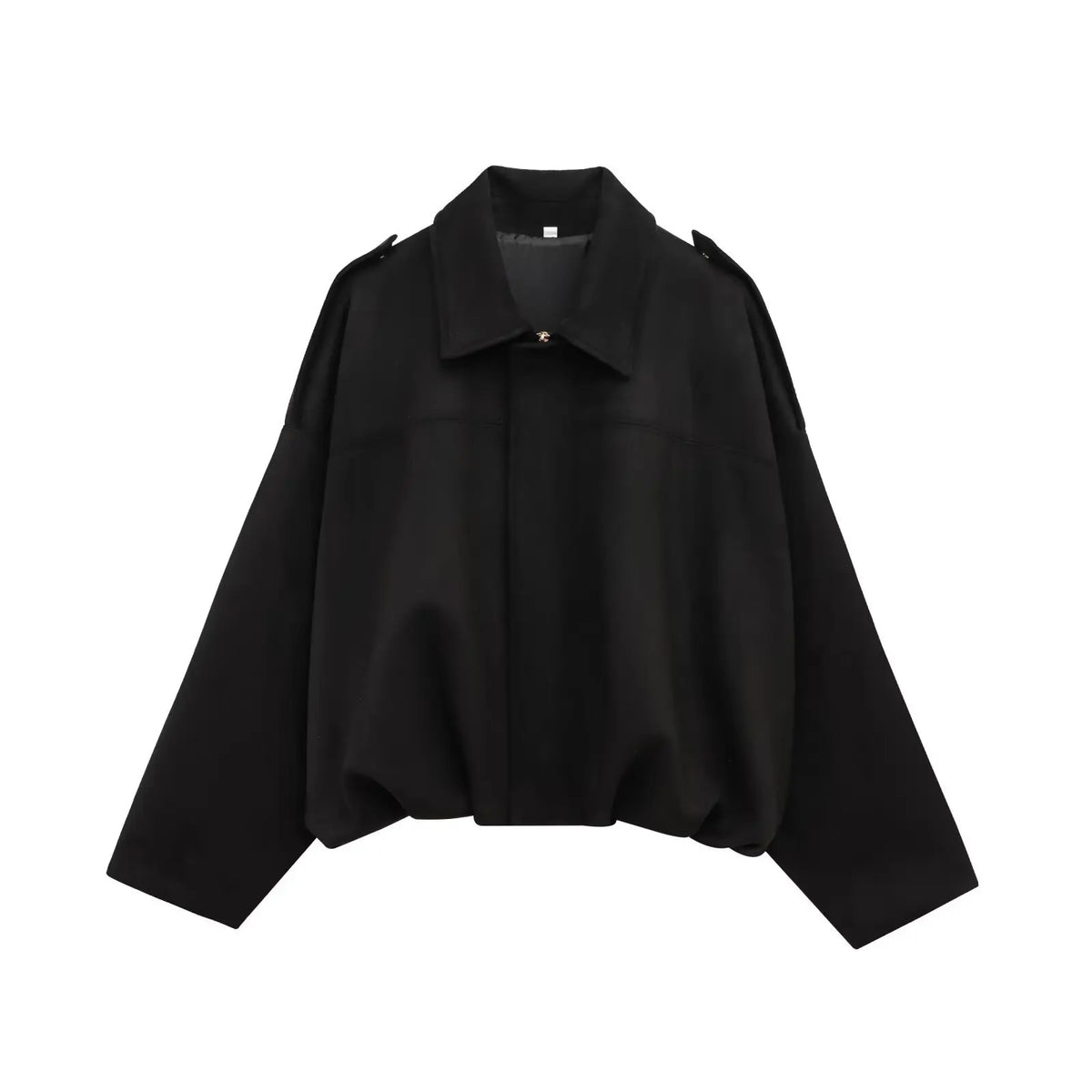 Oversized Women’s Bomber Jacket - Boxy, Velvet, Autumn Black - Tophatter Daily Deals