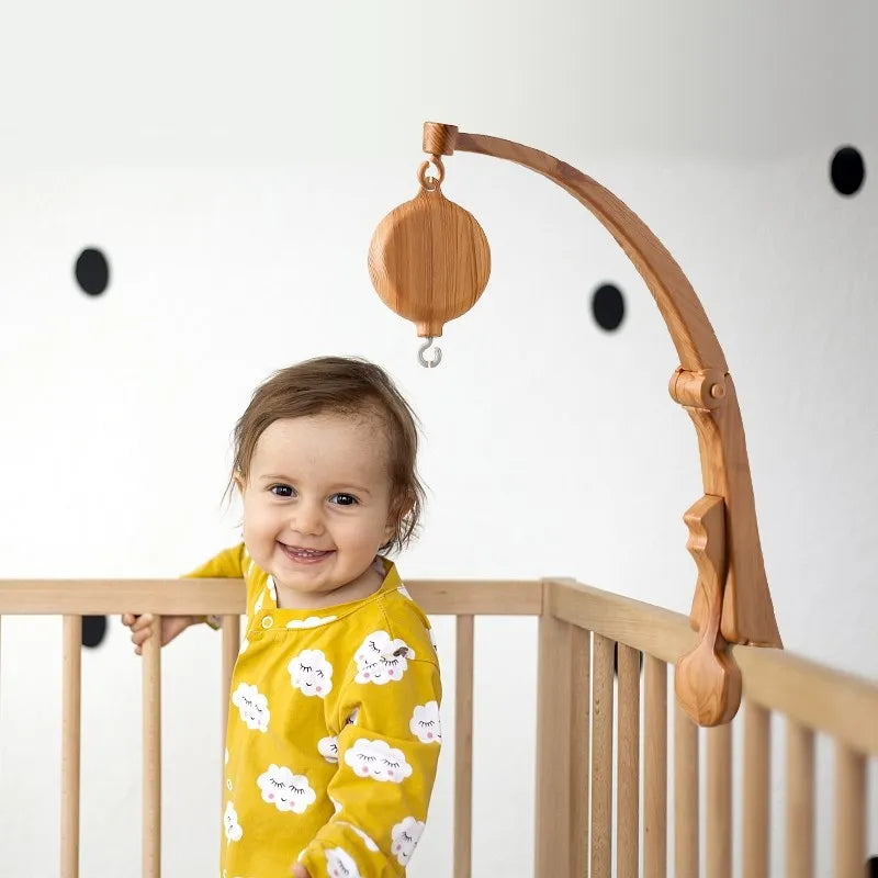 Wooden Felt Animal Crib Mobile With Soothing Calming Music - Tophatter Daily Deals