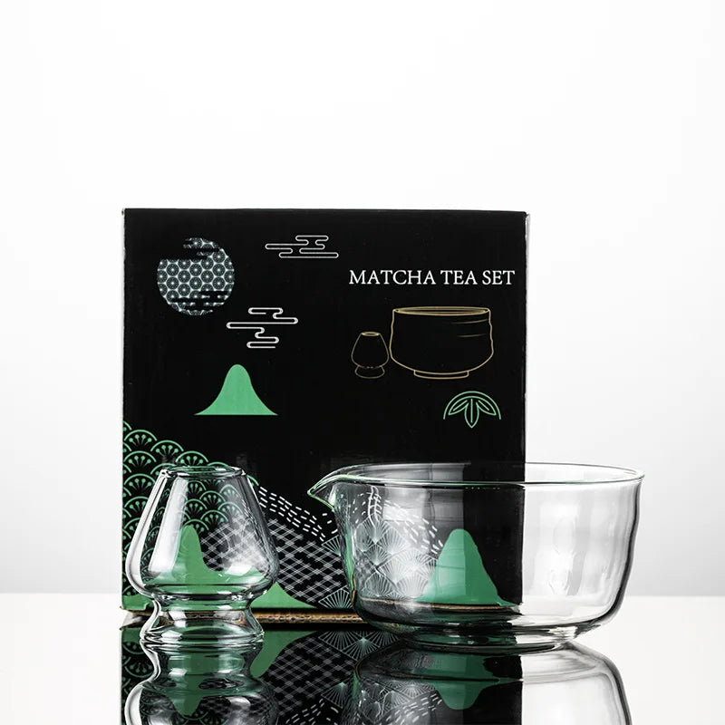 Matcha Mixing Bowl Glass Pouring Spout Japanese Tea A-2pcs - Tophatter Daily Deals