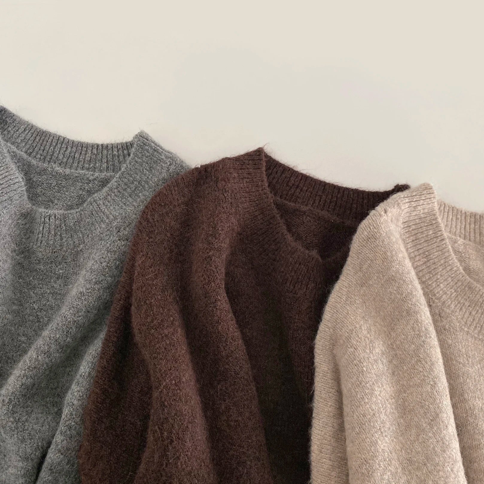 Oversized Cozy Women's Pullover - O Neck, Knit, Office Wear Brown sweater One Size - Tophatter Daily Deals