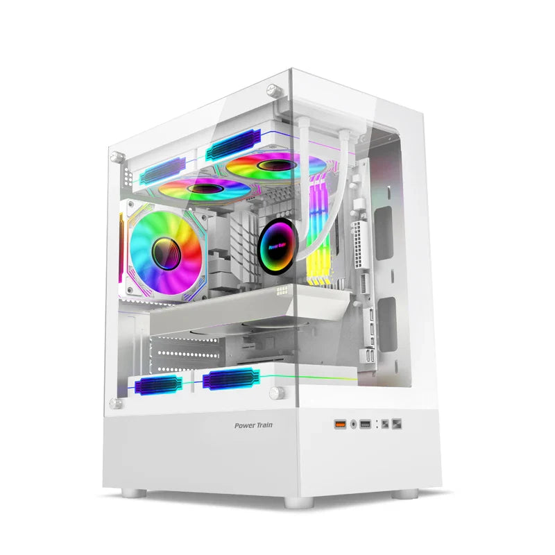 Mini ITX PC Case 240mm Water Cooling MicroATX Chassis - Tophatter Daily Deals