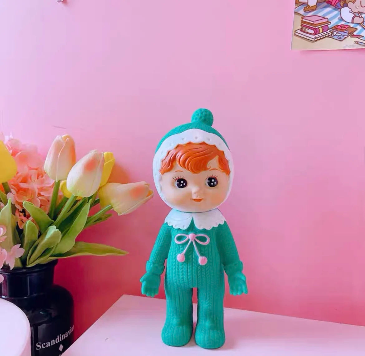 Classic Baby Girl Doll Cute Latex Rubber Baby Kids Office Decor Green - 20cm Animals - Tophatter Daily Deals