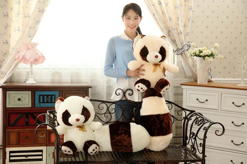 Raccoon Plush Toy Long Tail Bear Huge Animals - Tophatter Daily Deals