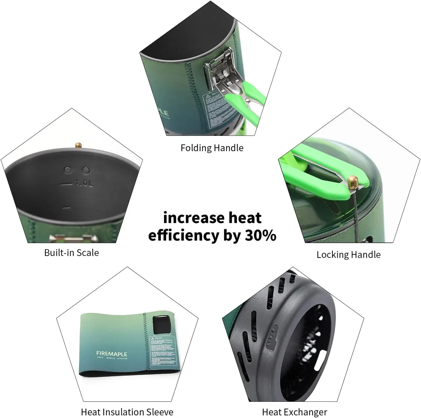 2200W Outdoor Gas Cooking System Green Camp Cooking - Tophatter Daily Deals