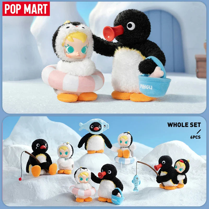 Genuine Pop Mart Baby Molly × Pingu Happy Fishing Series Vinyl Pendant Blind Box Animals - Tophatter Daily Deals