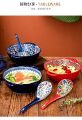 Ceramic Soup Bowl Bohemian Handle Embossed Microwave - Tophatter Daily Deals