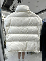 Insulating Women’s Down Vest - Cropped, Duck, Winter - Tophatter Daily Deals