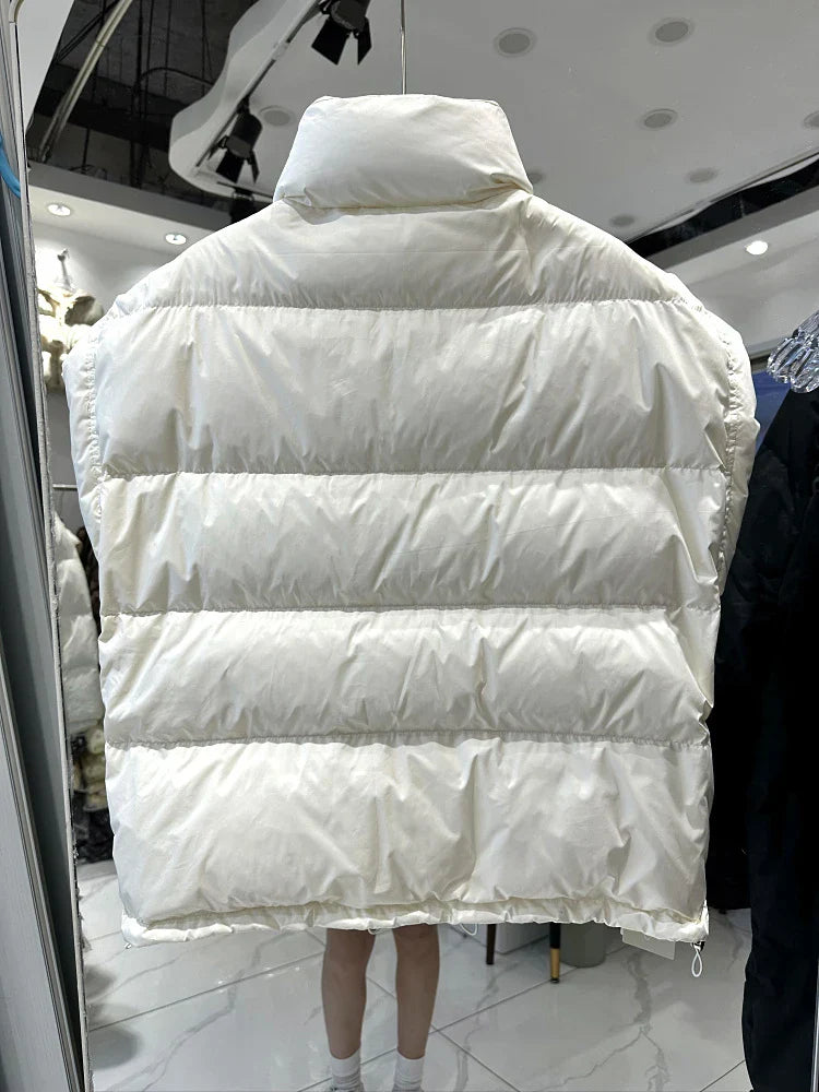 Insulating Women’s Down Vest - Cropped, Duck, Winter - Tophatter Daily Deals