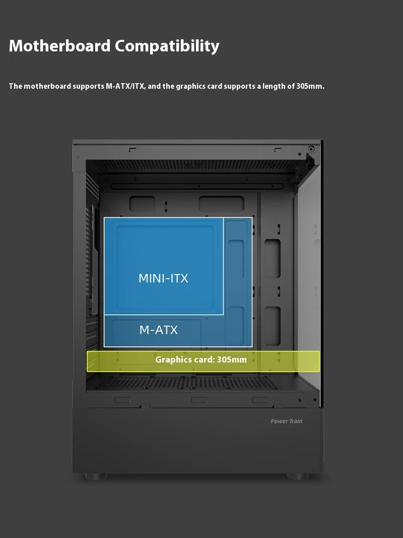 Mini ITX PC Case 240mm Water Cooling MicroATX Chassis - Tophatter Daily Deals