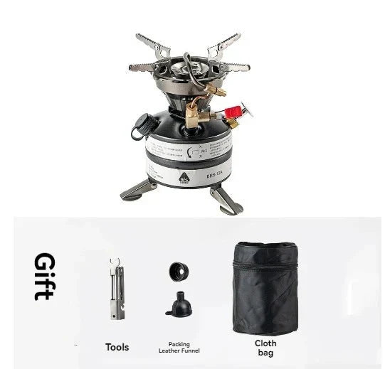 Mini Liquid Fuel Camping Stove 2120W Black Camp Cooking - Tophatter Daily Deals