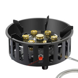 7-Core High-Power Camping Stove Gas Burner Black Camp Cooking - Tophatter Daily Deals