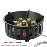 7-Core High-Power Camping Stove Gas Burner Black Camp Cooking - Tophatter Daily Deals